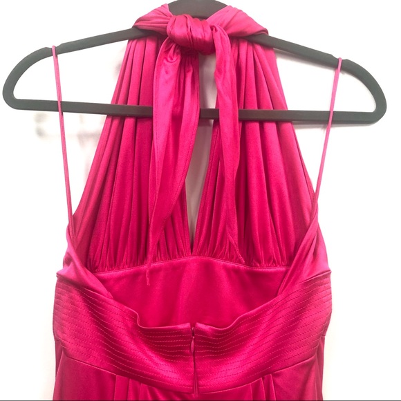 NWOT Catherine Malandrino Hot Pink Halter Dress - Picture 5 of 7